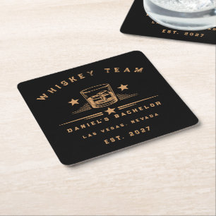 Personalisiertes Whisky-Themen-Wochenende-Junggese Rechteckiger Pappuntersetzer
