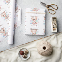 Personalisiertes Wickelpapier für Babydusche