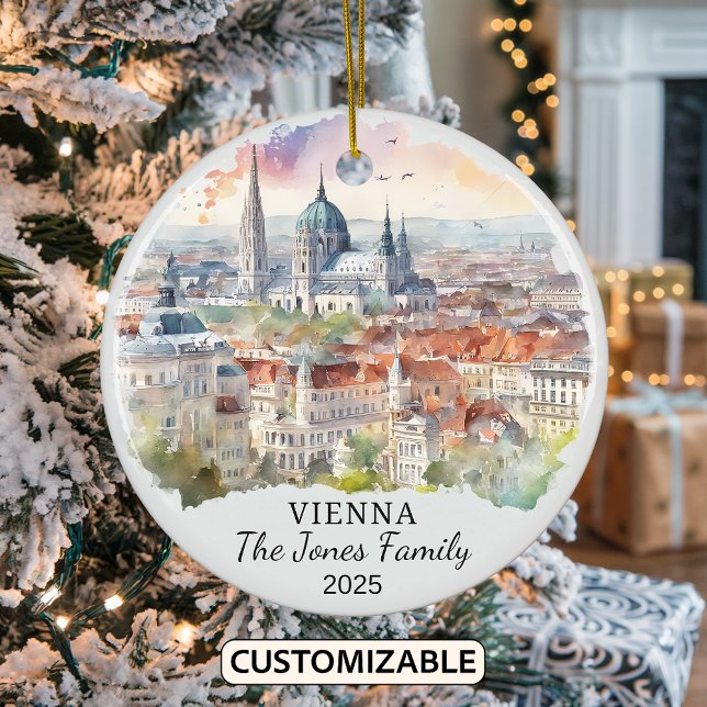 Personalisiertes Wiener Ornament, Österreich-Gesch Keramik Ornament (Von Creator hochgeladen)