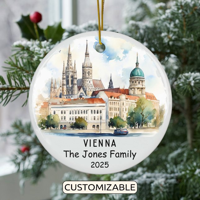 Personalisiertes Wiener Ornament, Österreich Keramik Ornament (Von Creator hochgeladen)