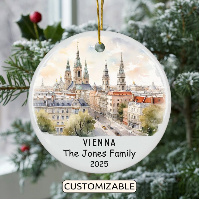 Personalisiertes Wiener Ornament, Österreich Keramik Ornament (Von Creator hochgeladen)