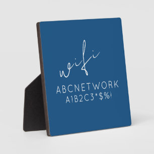 Personalisiertes WiFi-Kennwort - Blau Fotoplatte
