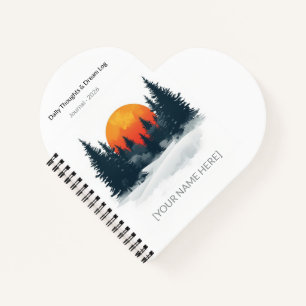Personalisiertes Winterwald-Wasserfarben-Notizbuch Notizbuch