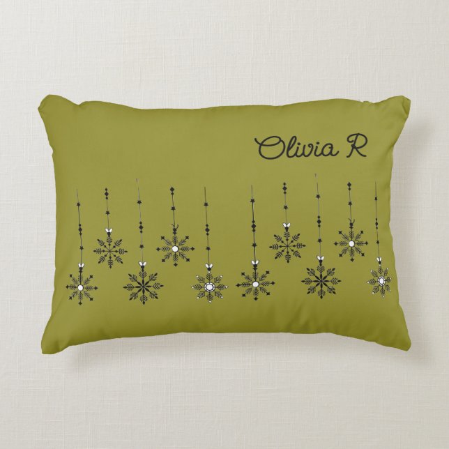 Personalisiertes Winterwonderland Akzent Pillow Dekokissen (Vorderseite)