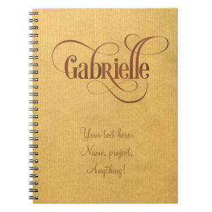 Personalisiertes Wirbles Skript Gabrielle Brown Notizblock