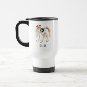 Personalisiertes Wire Fox Terrier-Foto Reisebecher