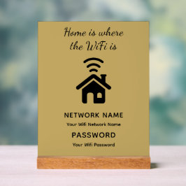 Personalisiertes WLAN-Kennwort und Netzwerk für Gä Acrylschild