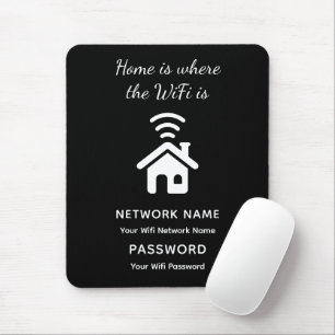 Personalisiertes WLAN-Kennwort und Netzwerk für Gä Mousepad