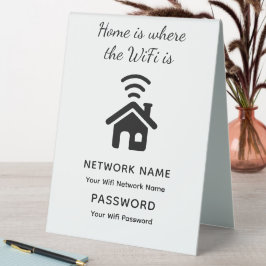 Personalisiertes WLAN-Kennwort und Netzwerk für Gä Tischaufsteller