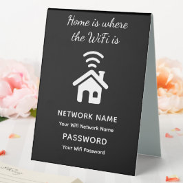 Personalisiertes WLAN-Kennwort und Netzwerk für Gä Tischaufsteller