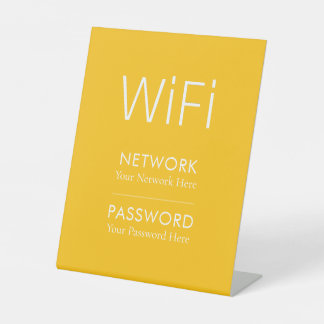 Personalisiertes WLAN-Passwort-Podiumsschild Sockelschild