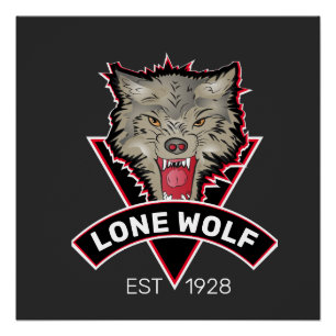 Personalisiertes Wolf Thema eSport Team Sign Poster