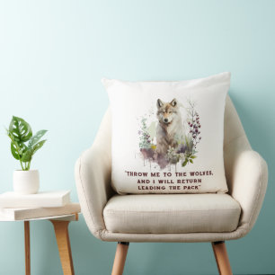 Personalisiertes Wolf Zitat Kissen