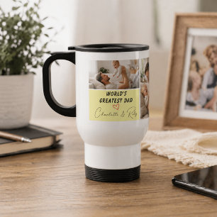 Personalisiertes World's Greatest Dad-Foto Vater Reisebecher