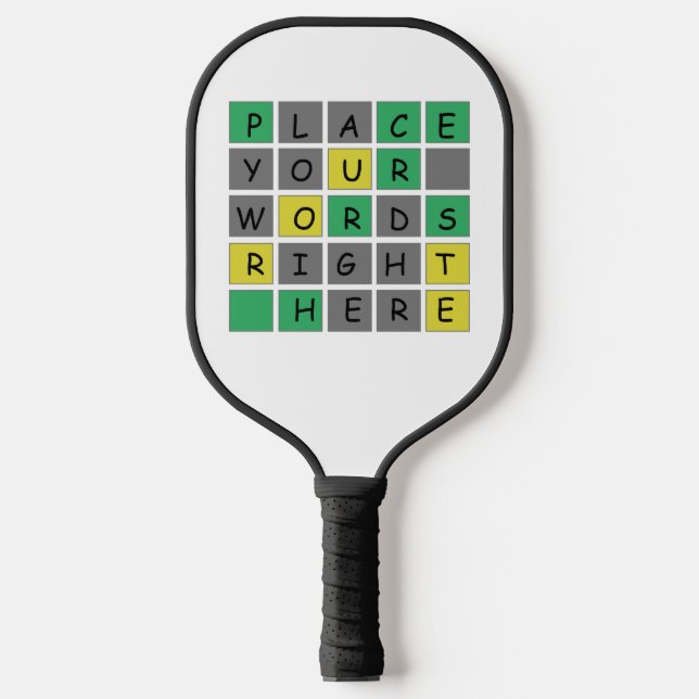 Personalisiertes Wort Pickleball, Muttertag Pickleball Schläger (Vorderseite)
