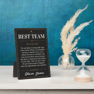 Personalisiertes Wörterbuch der besten Teamdefinit Fotoplatte