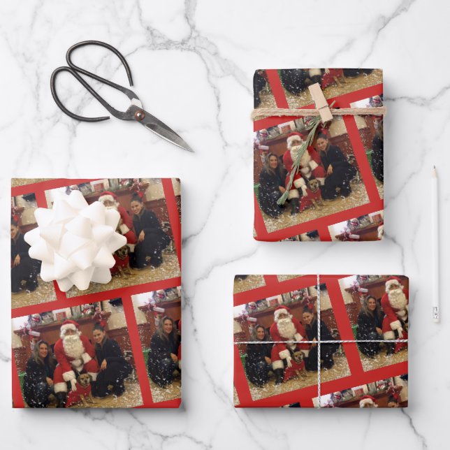 Personalisiertes Wrapping Paper Flat Sheet Set 3 Geschenkpapier Set (Vorderseite)