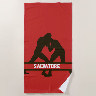 Personalisiertes Wrestling-Badetuch Strandtuch