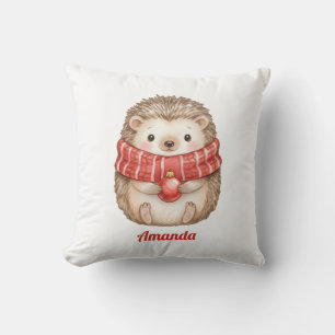 Personalisiertes wunderliches Igel-Weihnachtskisse Kissen