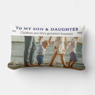 Personalisiertes Wurfkissen-Geschenk für Sohn und Lendenkissen