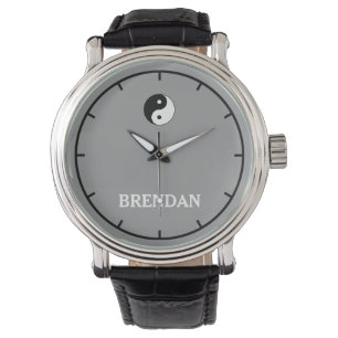 personalisiertes Yang-Symbol Armbanduhr
