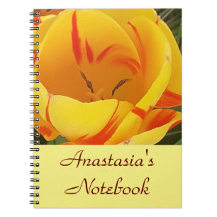 Personalisiertes Yellow Spring Tulip-Notebook Notizblock