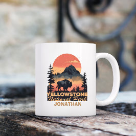 Personalisiertes Yellowstone Nationalpark-Camping Kaffeetasse