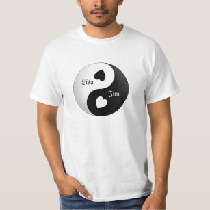 Personalisiertes Yin Yang Liebe-Shirt T-Shirt
