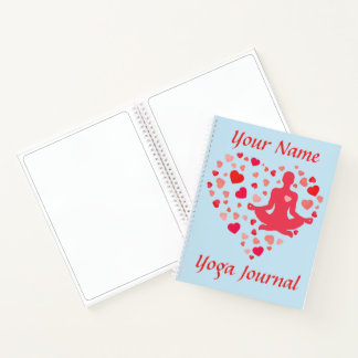 Personalisiertes Yoga Journal, Tagebuch oder Noteb