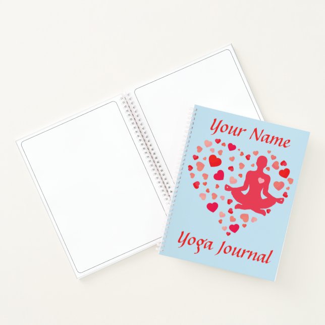 Personalisiertes Yoga Journal, Tagebuch oder Noteb (Innenseite)