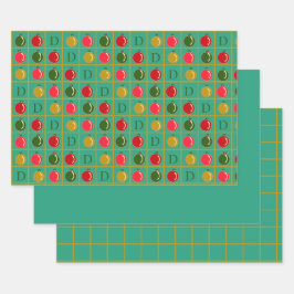 Personalisiertes Zierbingo - Jade Green Geschenkpapier Set