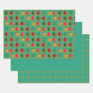 Personalisiertes Zierbingo - Jade Green Geschenkpapier Set