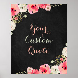 Personalisiertes Zitat Benutzerdefinierte Anführun Poster