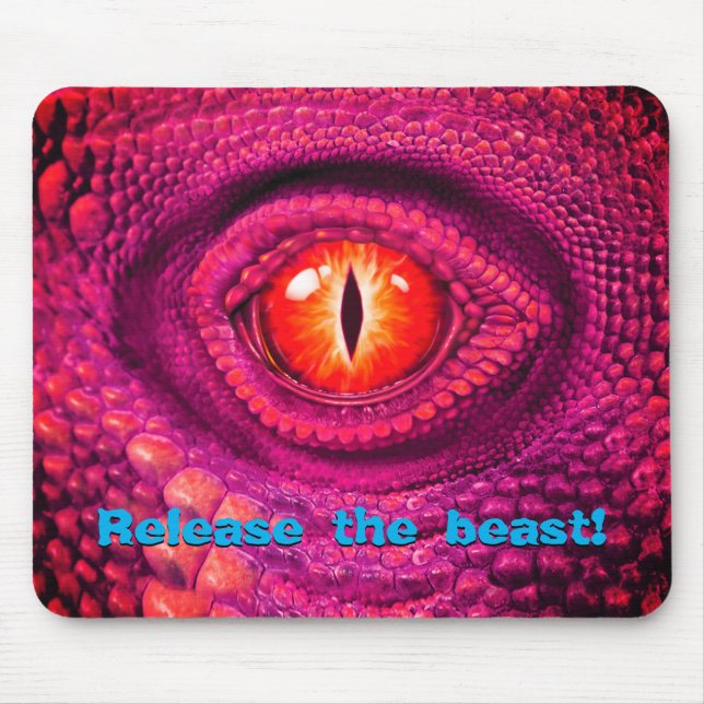 Personalisiertes Zitat Drachenaugenmousemat Mousepad (Vorne)