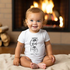 Personalisiertes Zitat Gott antwortet Gebete Baby Strampler