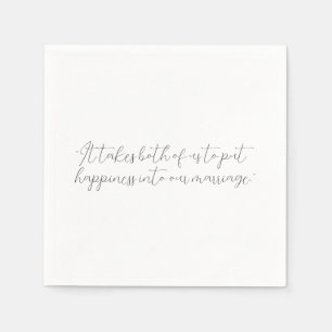 Personalisiertes Zitat oder Song-Lyric-Hochzeit Serviette