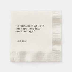 Personalisiertes Zitat oder Song Lyric Wedding Nap Serviette