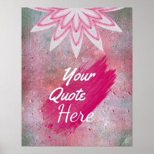 Personalisiertes Zitat Vintag Lotus Blume kundensp Poster