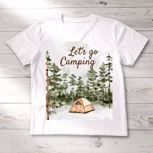 Personalisiertes Zitat Wasserfarbenes Camping in d Baby T-shirt