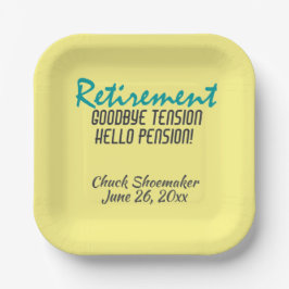 Personalisiertes Zitat zu unruhigen Pensionen Pappteller