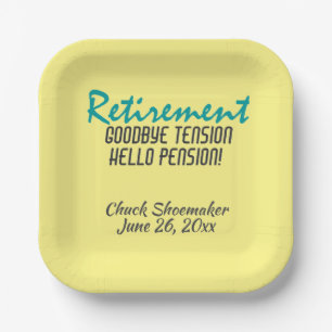 Personalisiertes Zitat zu unruhigen Pensionen Pappteller