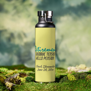 Personalisiertes Zitat zu unruhigen Pensionen Trinkflasche