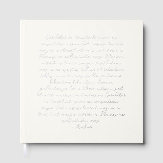 Personalisiertes Zitatgedicht Gästebuch (Vorderseite)