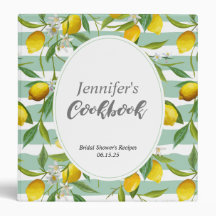 Personalisiertes Zitronenkochbuch, Rezept Binder