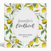 Personalisiertes Zitronenkochbuch, Rezept Binder