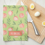 Personalisiertes Zitronenmuster für Aquarellbilder Geschirrtuch<br><div class="desc">Dieses kalkgrüne Küchentuch hat einen eleganten Aquarellpfirsich und ein personalisiertes Grünmuster (die Rückseite ist weiß). Sie können dieses Design auch auf andere Produkte setzen!</div>