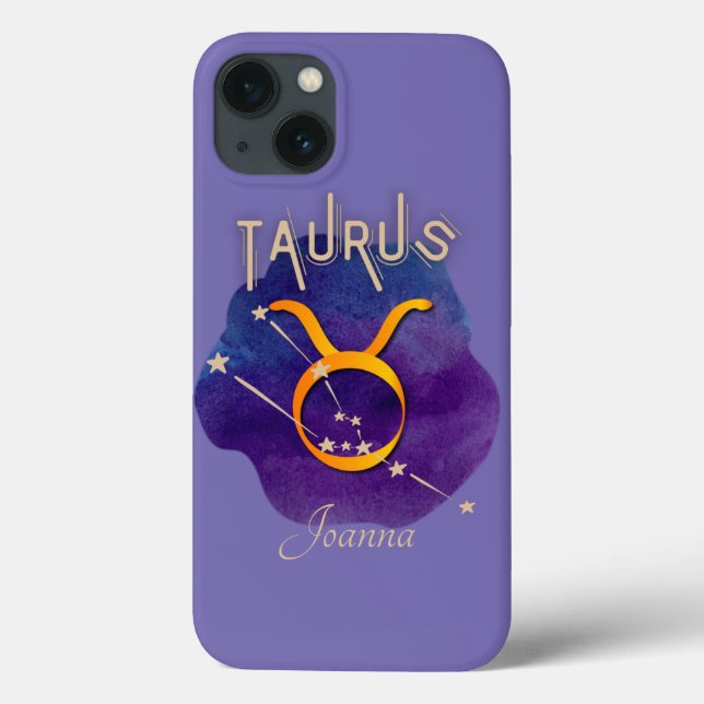 Personalisiertes Zodiac-Zeichen Taurus-Sternbild Case-Mate iPhone Hülle (Rückseite)