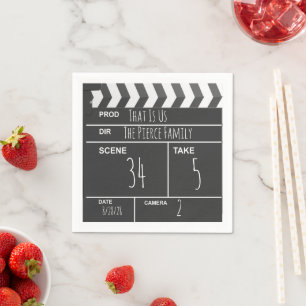 Personalisiertes Zuhause Theater Custom Movie Clap Serviette