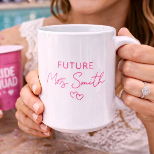 Personalisiertes zukünftiges Frau Verlobungsgesche Kaffeetasse