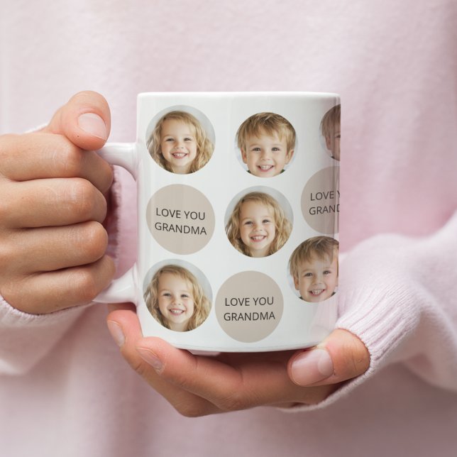 Personalisiertes Zwei-Foto-Gesicht | Ich Liebe dir Kaffeetasse (Von Creator hochgeladen)